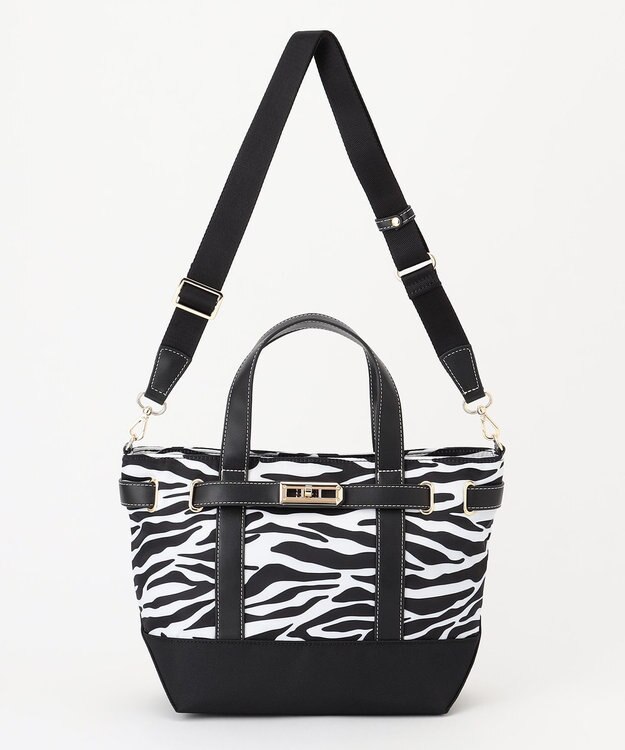 LA BAGAGERIE ベルテッド2WAYミニトート ゼブラ