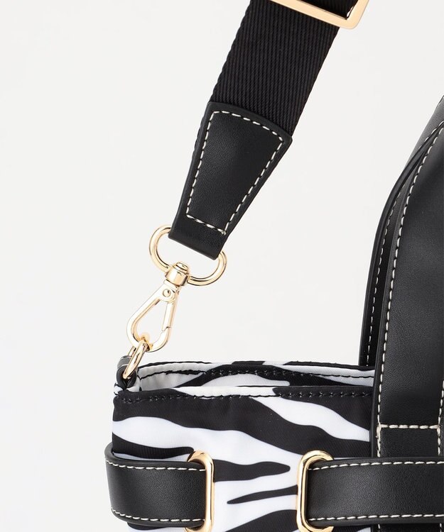 LA BAGAGERIE ベルテッド2WAYミニトート ゼブラ