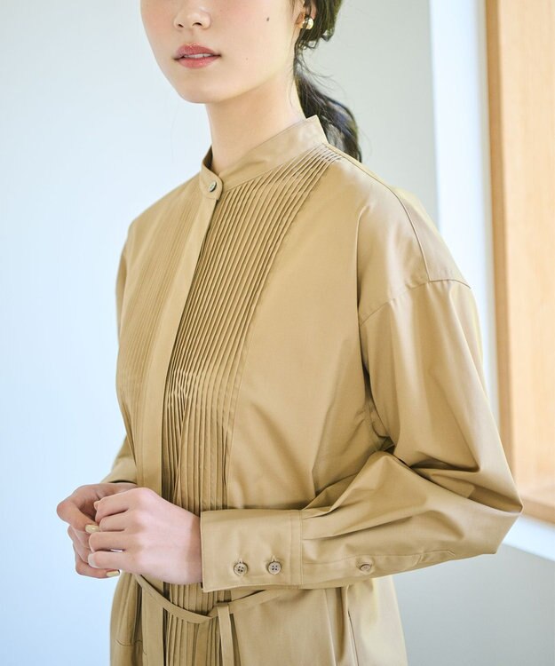 #Newans 【ANSWER for Co-Creation】ピンタックデザインワンピース キャメル系