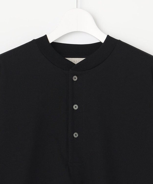 UNFILO MENS 多機能 ヘンリーネックＴシャツ ブラック