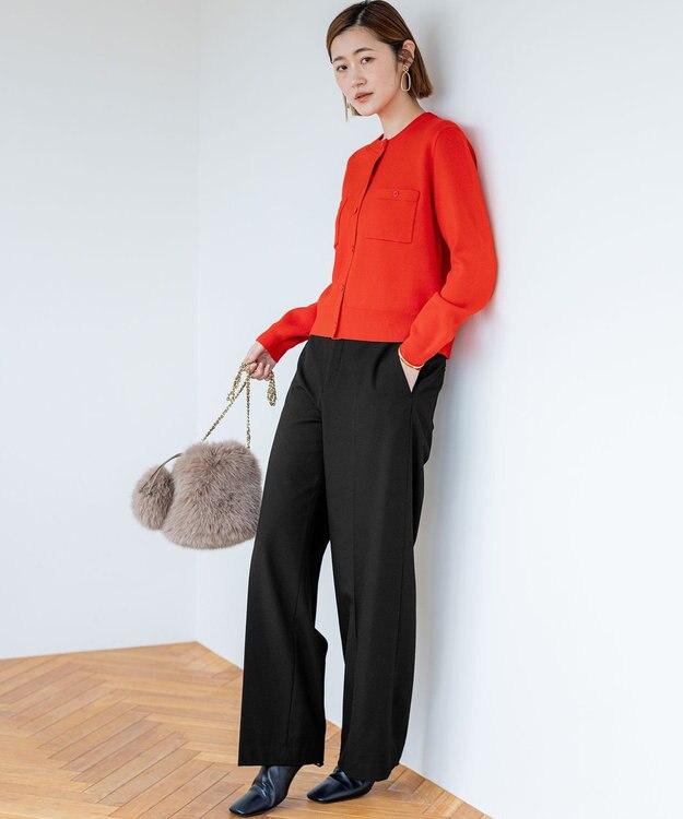 23区 【見上愛さん着用】フェイクファー チャーム バッグ ベージュ系