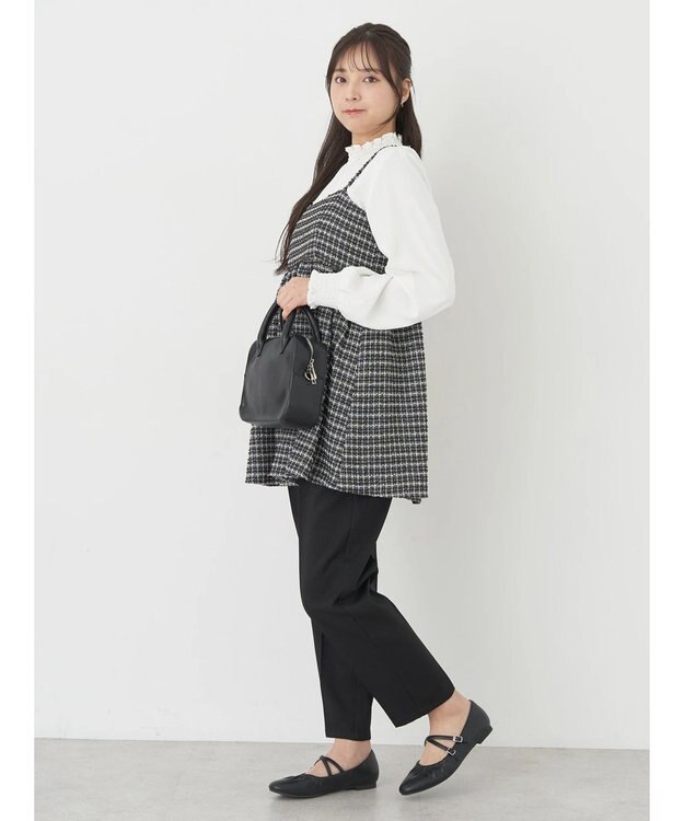 earth music&ecology テーパードパンツ Black