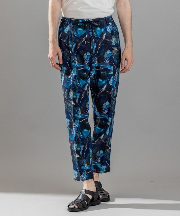 JOSEPH HOMME 【新柄】テクノボイルストレッチ ドロスト付きワイドテーパードパンツ / TEDDY CONVERTIBLE ブルー系5