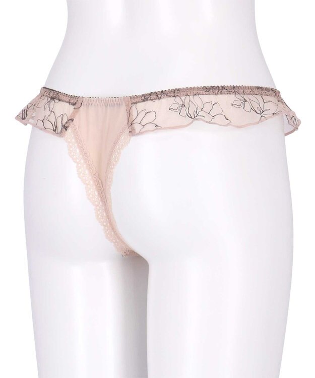 AMPHI Ｔバックショーツ 【BRAGENIC ブラジェニック 盛り胸タイプ】 BMI446とペア アウターにひびきにくい(後ろ裾) ソング ショーツ PMI546 アンフィ／ワコール ピーチ