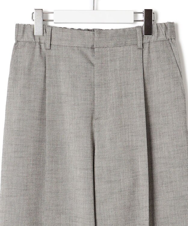 23区 【セットアップ対応/洗える】スラブツイードストレッチ ワイド パンツ グレー系