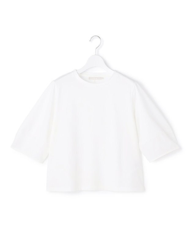 ICB L シャツジーナプレーディング ランタンスリーブカットソー オフホワイト