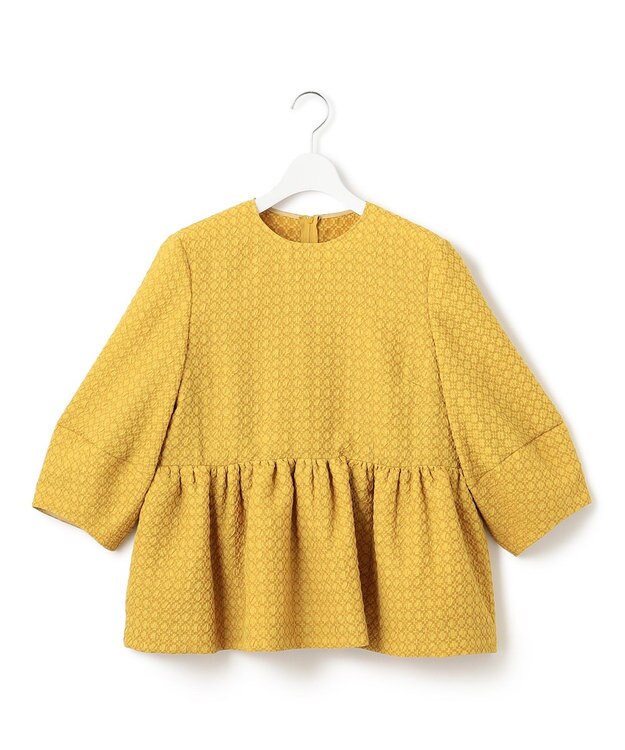 23区 S 【一部店舗限定/洗える】プレザンスジャカード ペプラム ブラウス イエロー系