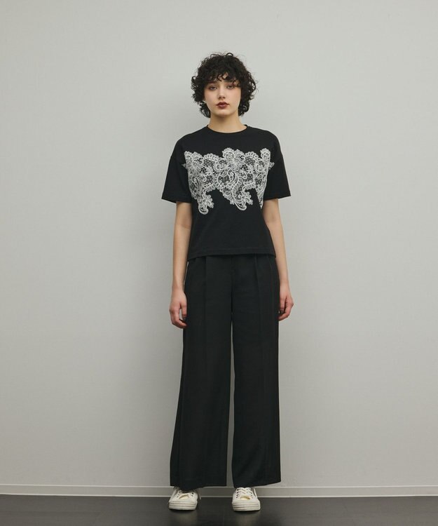 GRACE CONTINENTAL レースTシャツ ブラック