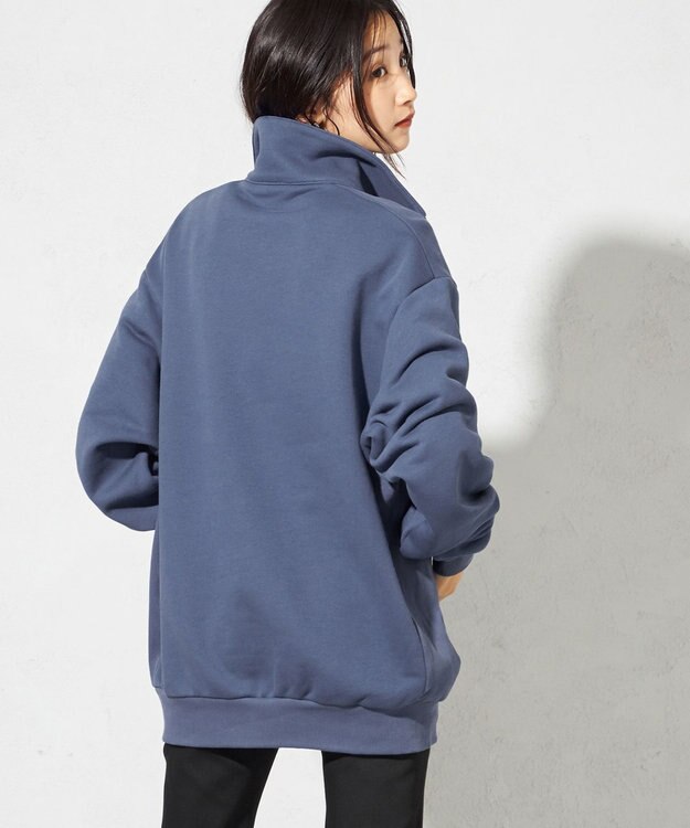 SHARE PARK LADIES 【UNISEX】MVS裏毛ハーフジップスウェット（S・Mサイズ） アッシュネイビー