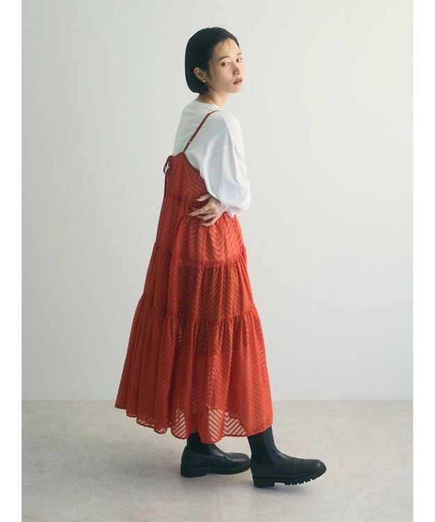 Green Parks armonia.ティアードシアーキャミワンピース Terracotta