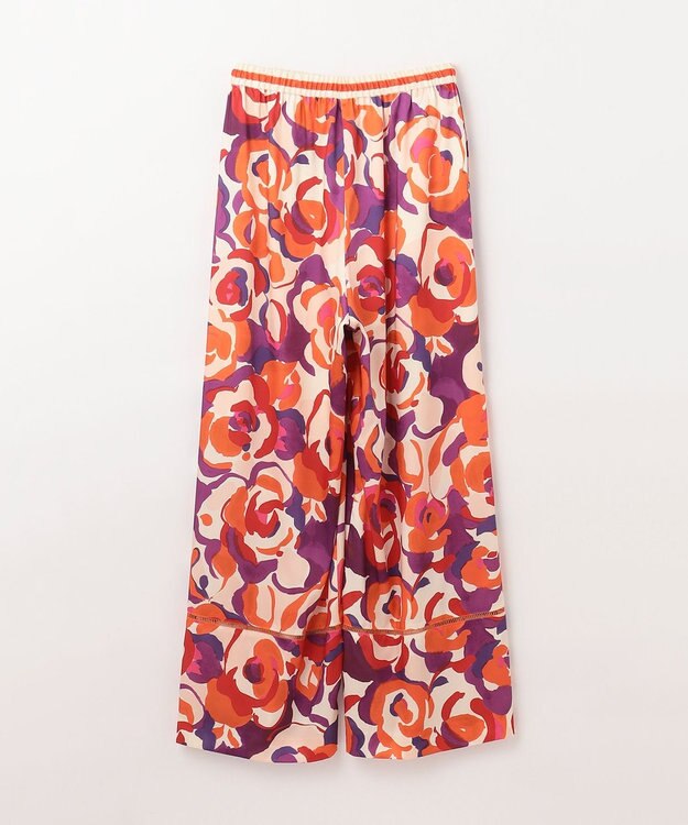 GRACE CONTINENTAL ペイントカラーワイドパンツ オレンジ