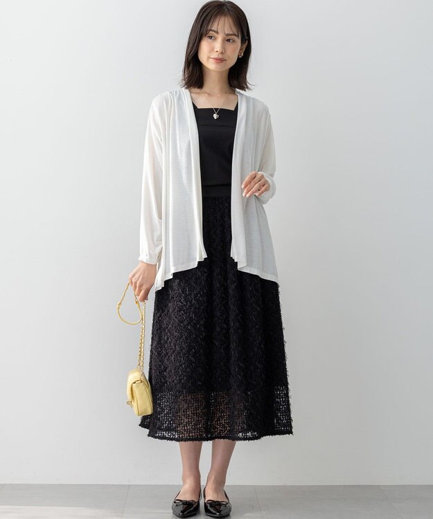 組曲 L フェザーチュール スカート ブラック系