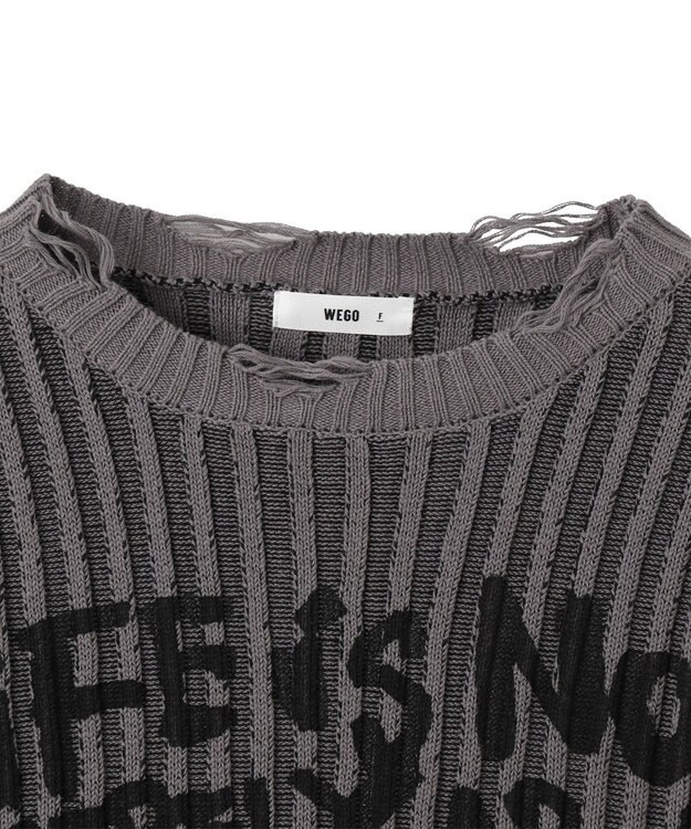 WEGO クラッシュリブBIGニットプルオーバー スミクロ