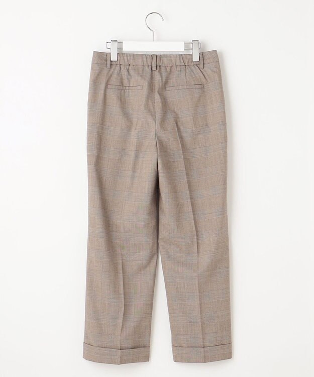 J.PRESS LADIES T/R/W グレンチェック パンツ ブラウン系3