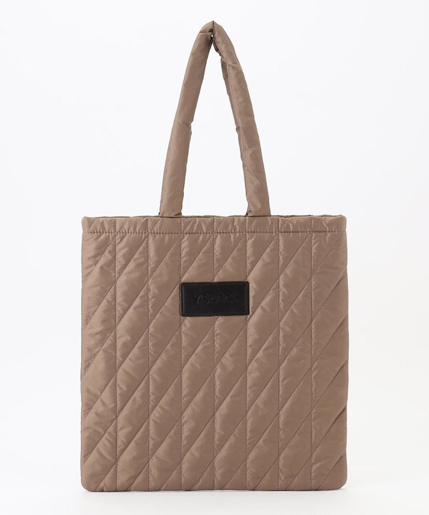 Y'SACCS コンビライニングキルトトート ベージュ