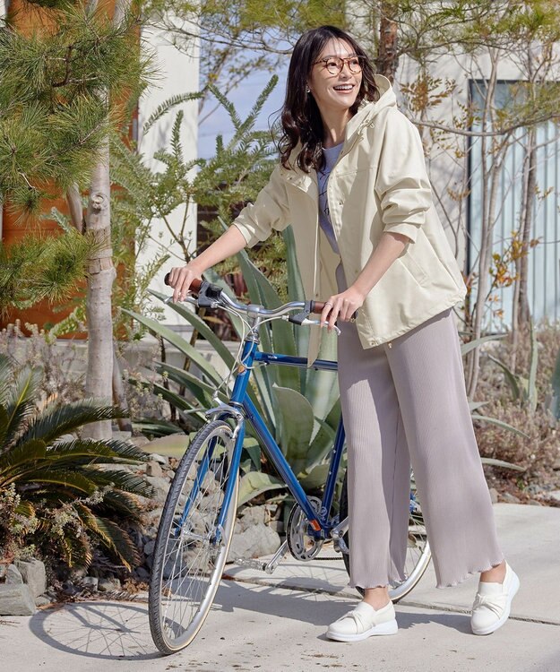 Tiaclasse 【テフロン加工・撥水・花粉ガード】マウンテンパーカー アイボリー