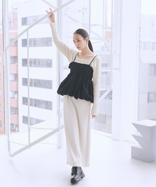 earth music&ecology バルーンビスチェ Black