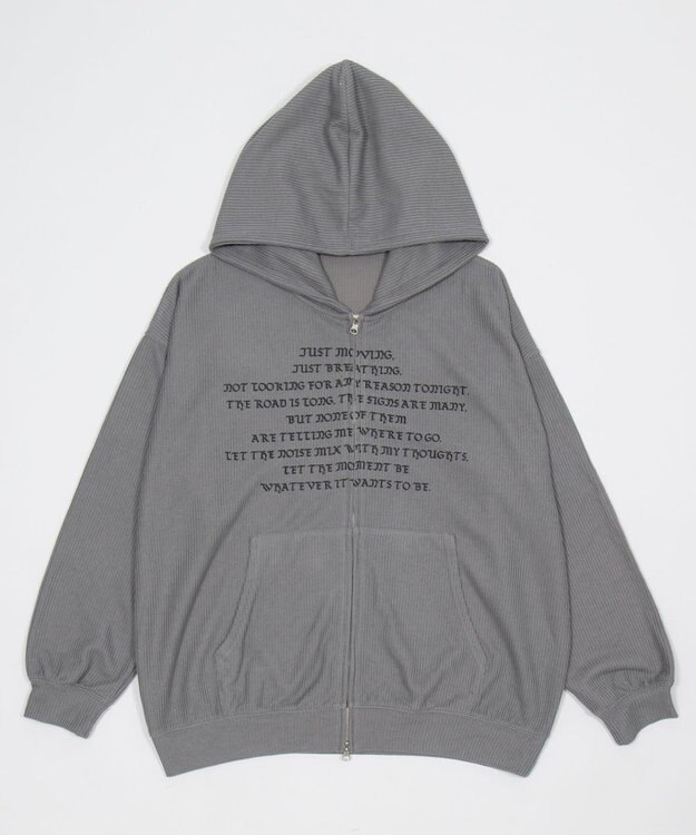 WEGO 【ユニセックス着用ITEM】メッシュZIPパーカー グレー