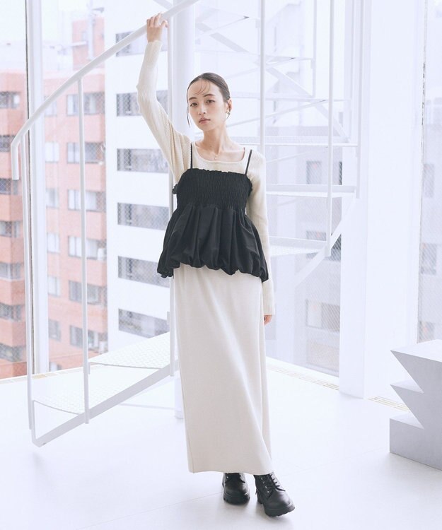 earth music&ecology バルーンビスチェ Black