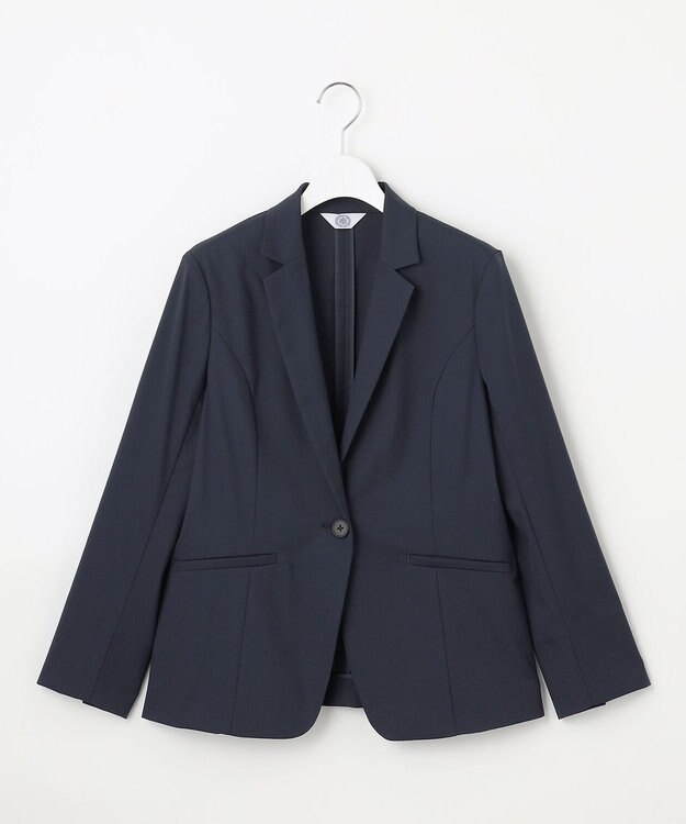 J.PRESS LADIES S 【セットアップ対応・洗える・撥水】コットンFITTY テーラード ジャケット ネイビー系