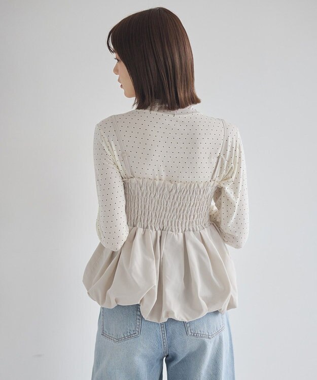 earth music&ecology バルーンビスチェ Ecru