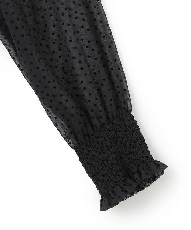 23区 【APPLAUDIR】シアードットフロッキー ボウタイリボンドレス ブラック系