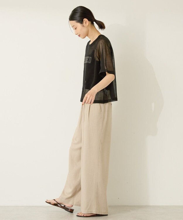 AMERICAN HOLIC プリントロゴシアーニットプルオーバー Black