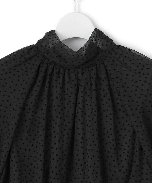 23区 【APPLAUDIR】シアードットフロッキー ボウタイリボンドレス ブラック系