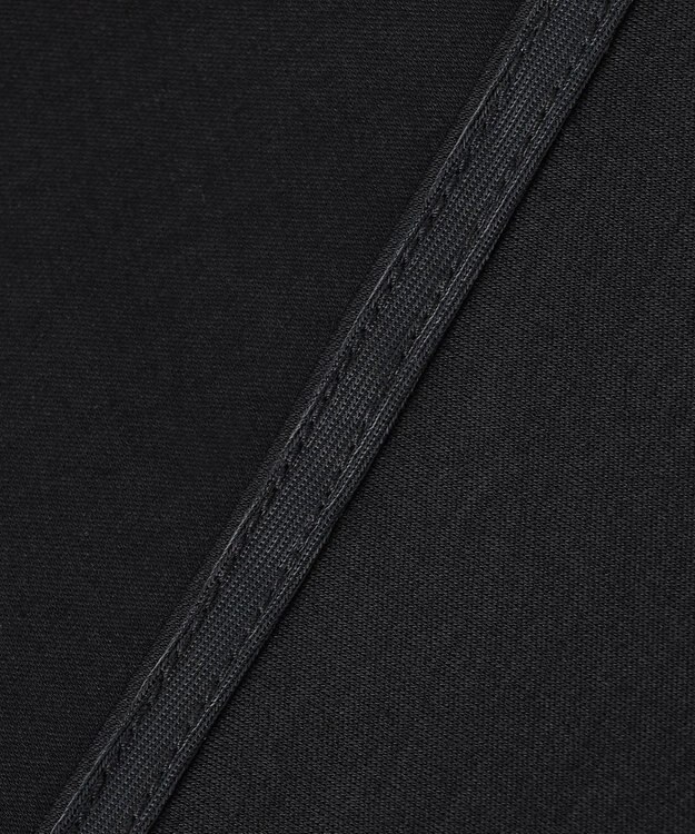 ICB 【洗える】 コンビネーションジャージー ヘンリーネックカットソー ブラック系