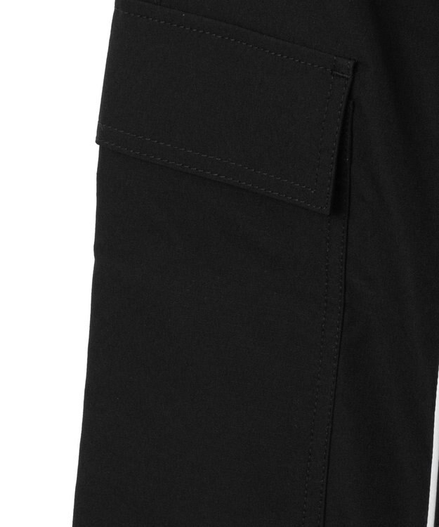 WEGO 【ユニセックス着用ITEM/ウエストゴム】イージーパイピングカーゴパンツ ブラック