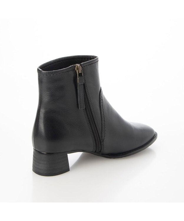 ing <ing>【WEB限定】スクエアトゥショートブーツ ブラック