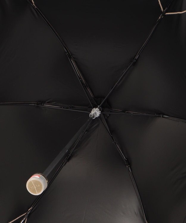 MOONBAT 【フルラ （FURLA）】晴雨兼用折りたたみ日傘 バイカラーロゴ刺繍 一級遮光 UV モカブラウン