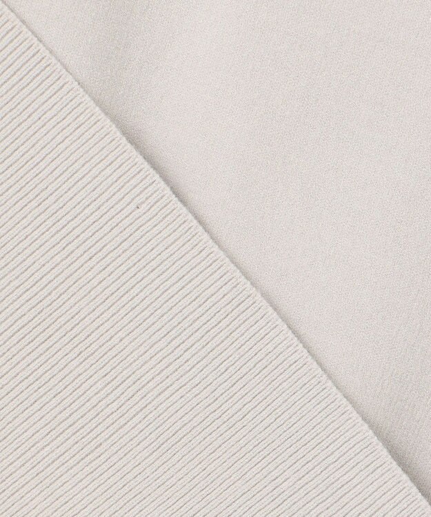 J.PRESS LADIES L 【洗える】RAYON STRETCH PLAIN Vネック カーディガン ライトグレー系