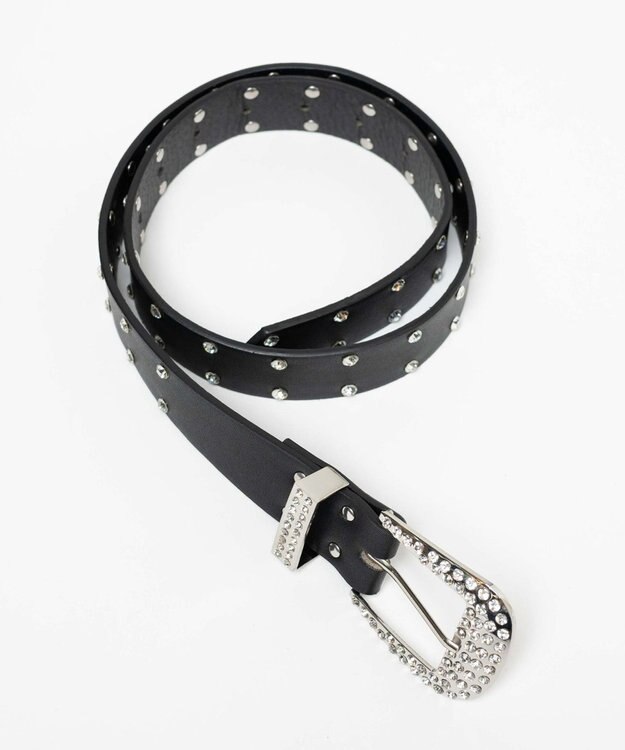 WEGO ビジューワイドベルト ブラック