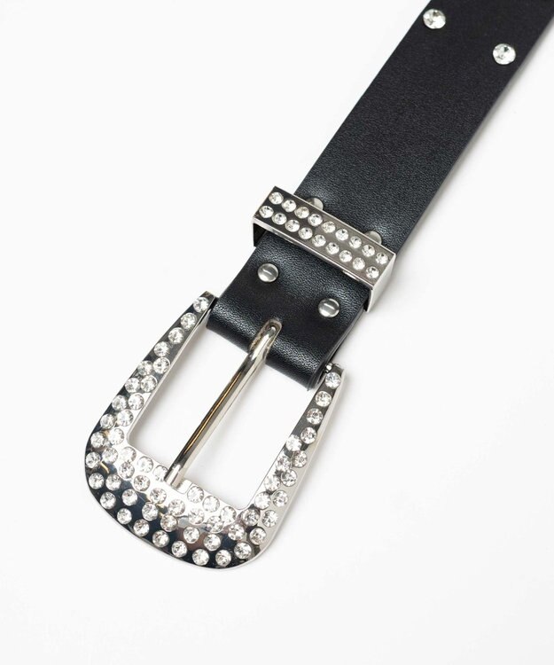 WEGO ビジューワイドベルト ブラック