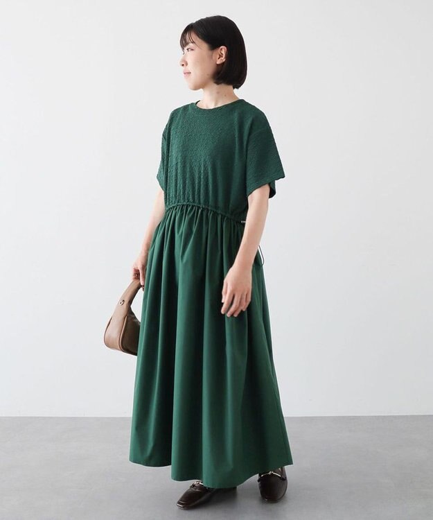 Green Parks ドロストドッキングワンピース Green