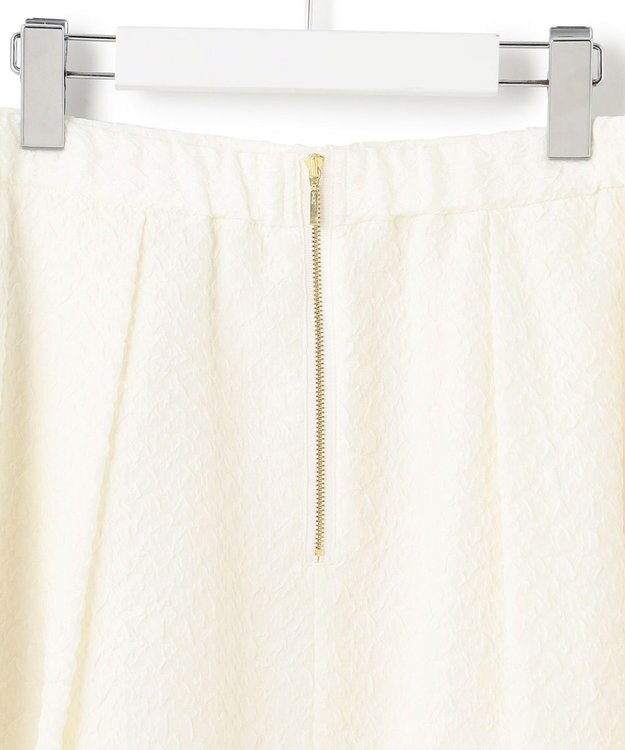 23区 S 【洗える】プレザンスジャカード タックスカート ホワイト系