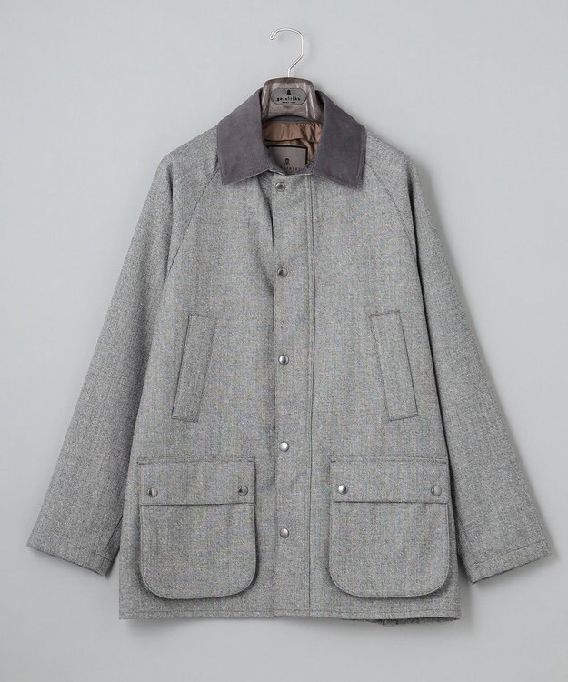 GOTAIRIKU 【山栄毛織】ウール×シルクハンティングジャケット ライトグレー系8
