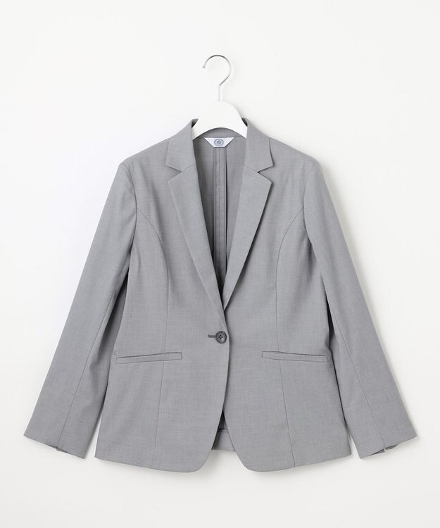 J.PRESS LADIES S 【セットアップ対応・洗える・撥水】コットンFITTY テーラード ジャケット グレー系