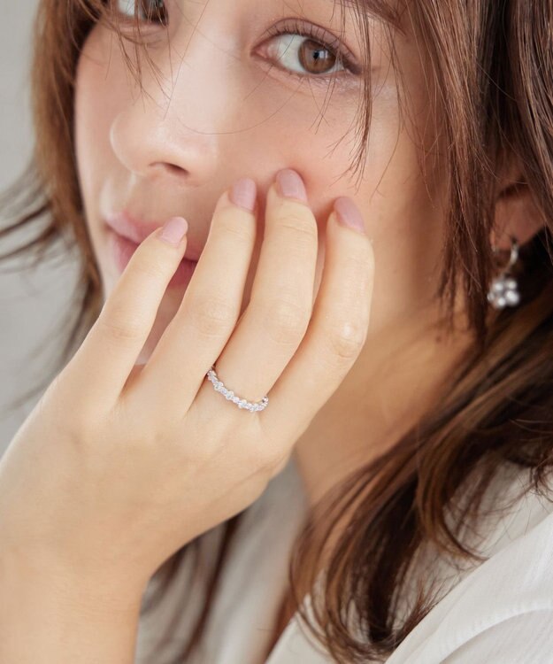Tiaclasse 【安田美沙子さん着用】オーロラストーンワンラップリング シルバー