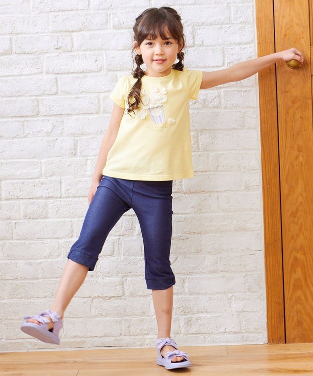 ANY KIDS モシャモシャモチーフ Ｔシャツ イエロー×ポップコーン