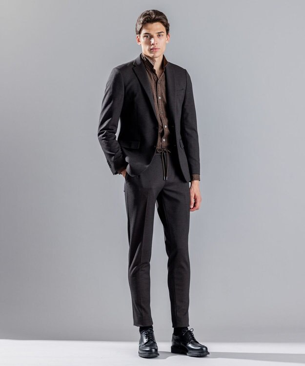 JOSEPH HOMME トリックジャガード　ウイングカラーシャツ キャメル系