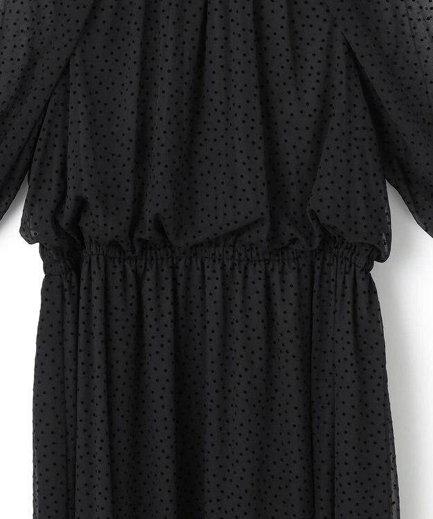 23区 【APPLAUDIR】シアードットフロッキー ボウタイリボンドレス ブラック系