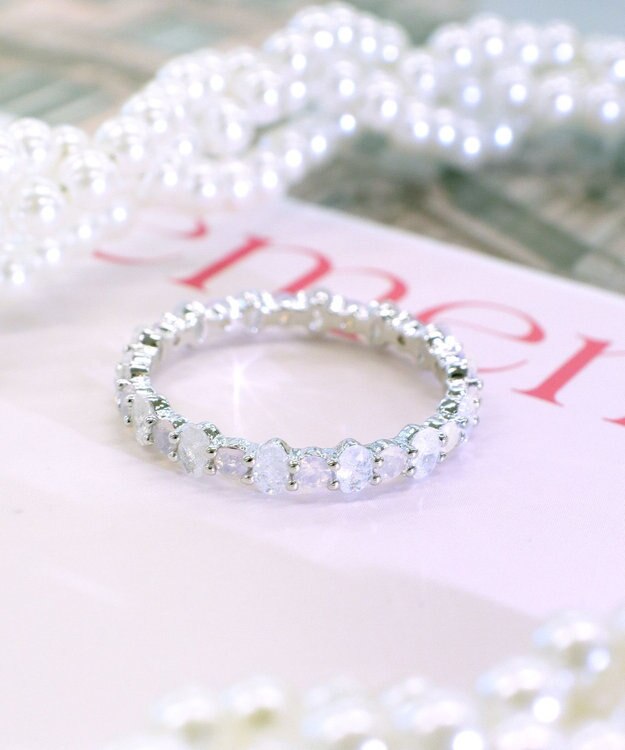 Tiaclasse 【安田美沙子さん着用】オーロラストーンワンラップリング シルバー