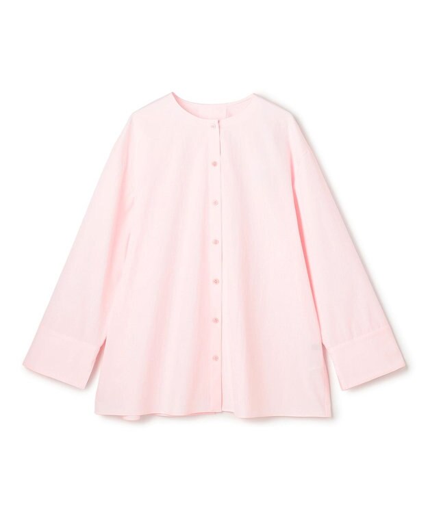 UNFILO L 【WEB限定カラー】バックリボン イージーケアシャツ ピンク