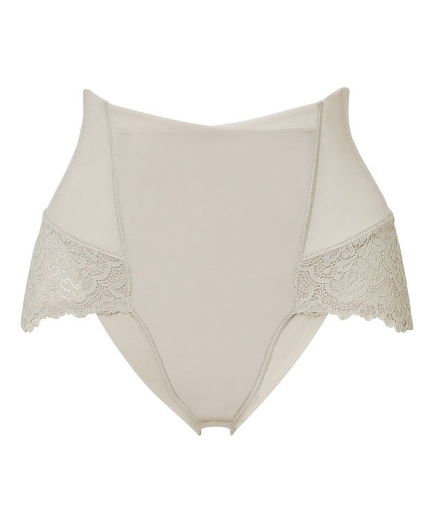 BRADELIS New York 【カヤビューティーラボ】レーシーハイウエストショーツ25 深め ハイウエスト お腹すっきり 補正 補整下着 シアーグレージュ