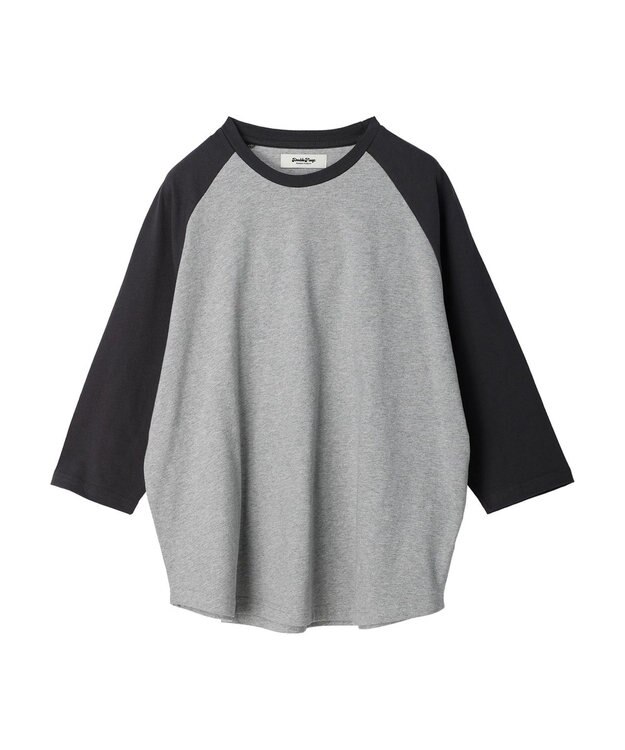 Green Parks ・Ｄｏｕｂｌｅ　Ｆｌａｇｓ　ラグラン７分袖Ｔシャツ Charcoal Gray