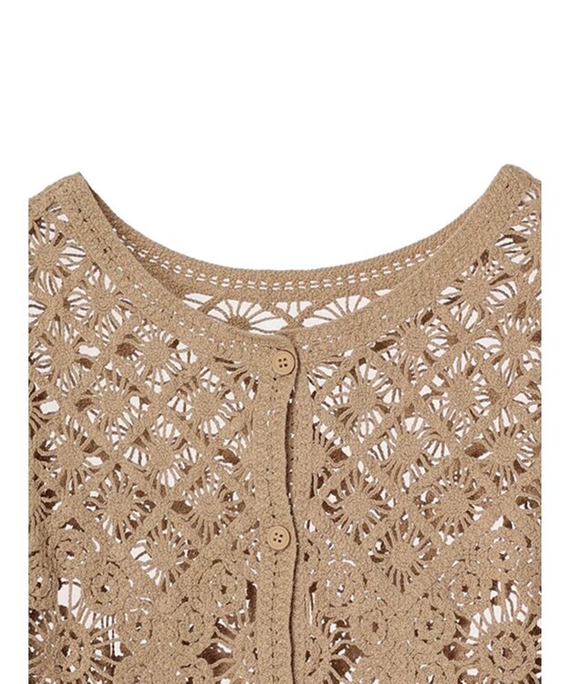 Green Parks ・ＳＵＧＡＲ　ＳＰＯＯＮ　２ｗａｙクロシェカーディガン Mocha