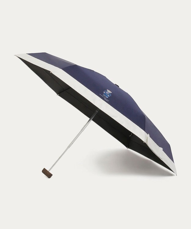 MOONBAT 【WEB限定】POLO RALPH LAUREN(ポロ ラルフローレン) 晴雨兼用日傘 折りたたみ傘 コンパクト ポロベア 一級遮光 遮熱 UV ネイビー×オフ