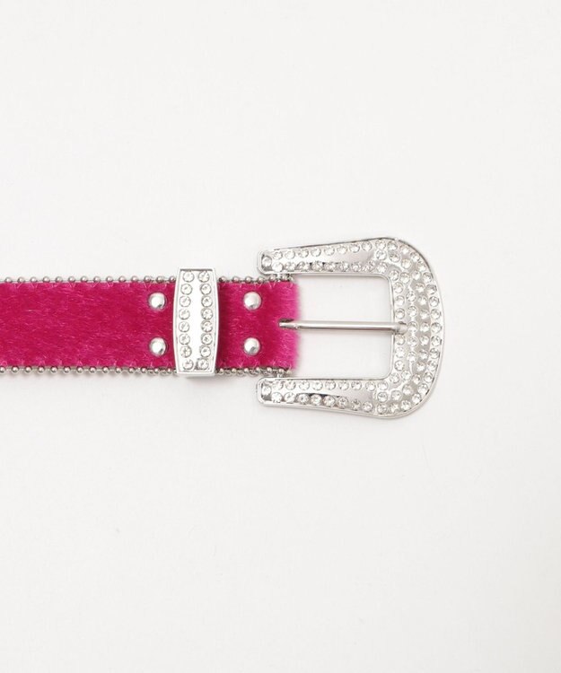 WEGO Lビジューラメシャギーベルト ピンク